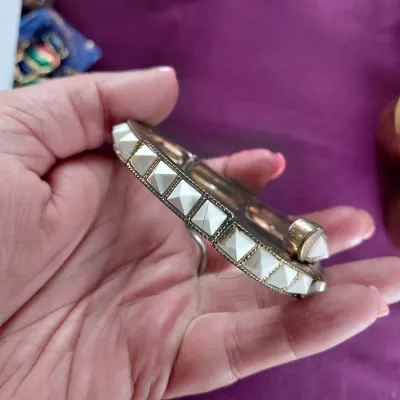 Vintage Enamel Studded Bangle