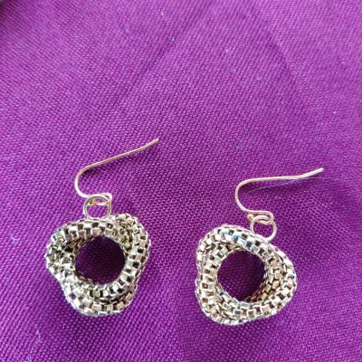Small Vintage Knot Gold Earrings