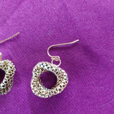 Small Vintage Knot Gold Earrings