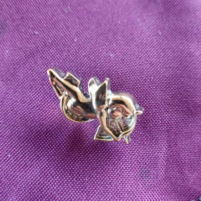 Vintage Gold and Silvertone Pen with Angel