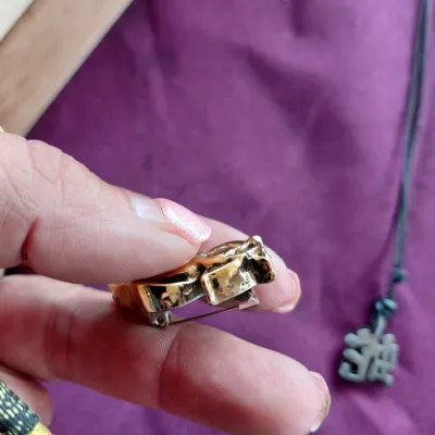 Vintage Gold and Silvertone Pen with Angel