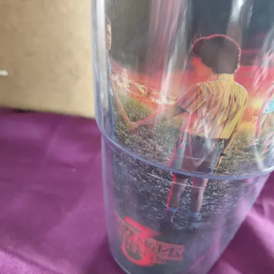 Tervis 32 Oz Collectible Stranger Things 3 Cup. Lid Orig Green. Bottom Stamped