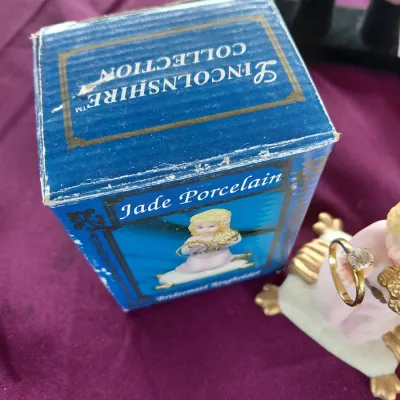 Porcelain Bride's Ring Holder New. Ring to Illustrate