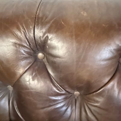 Restoration Hardware Savoy Leather Sofa
