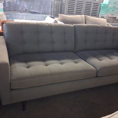 Crate & Barrel Petrie Mid-Century Modern Style Sofa 3'1"x7'2"