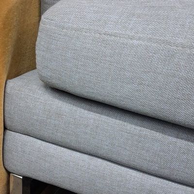 Modern Three-Seater Sofa with Chrome-Finish Legs 3'2" x 7'4"