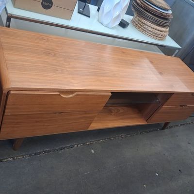 Mid-Century Modern Teak Media Console 5'2"x1'6"