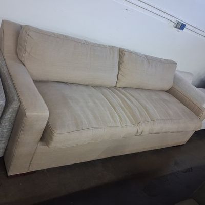 Beige Upholstered Track Arm Sofa - Restoration Hardware 7'6"x3'8"