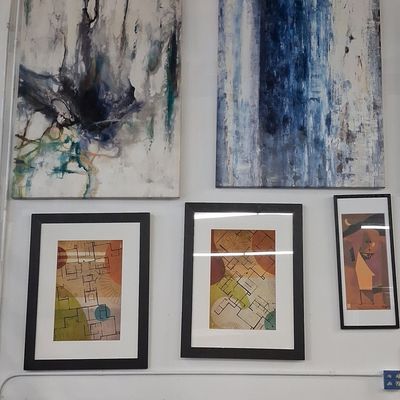 Sale Photo Thumbnail #103: Set of 5 Contemporary Abstract Art Pieces