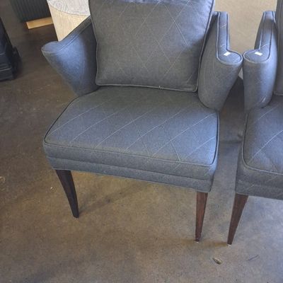 Sale Photo Thumbnail #122: Mid-Century Modern Style Quilted Accent Chairs (Set of 2)