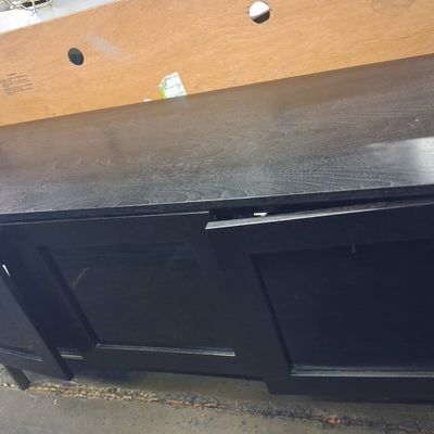Sale Photo Thumbnail #195: Modern Three-Door Black Media Console 5'3"x1'10"