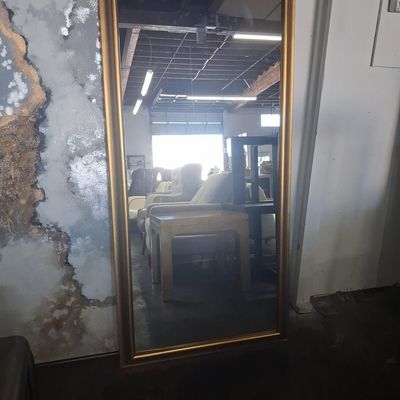 Sale Photo Thumbnail #221: Contemporary Gold-Tone Framed Full-Length Floor Mirror