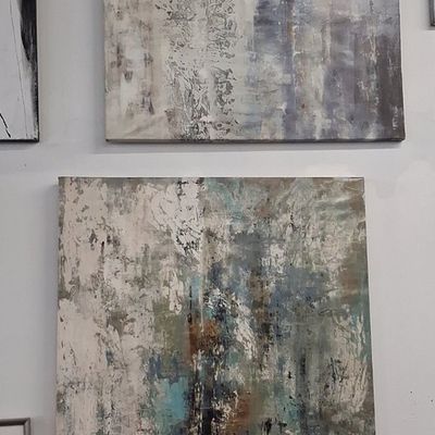 Sale Photo Thumbnail #267: Textured Abstract Canvas Paintings