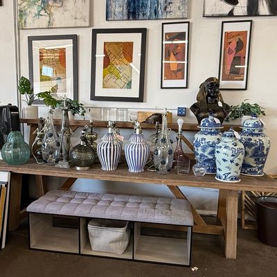 Sale Photo Thumbnail #273: Estate Sale Decorative Assortment with Chinoiserie Ginger Jars and Egyptian Revival Bust