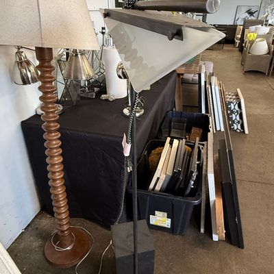Sale Photo Thumbnail #278: Modern Industrial Adjustable Floor Lamp with Triangular Shade