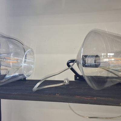 Sale Photo Thumbnail #291: Modern Bell Jar Glass Wall Sconces (Set of 2)