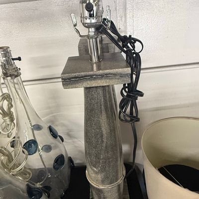 Sale Photo Thumbnail #298: Modern Grey Marble Table Lamp (Model 6573B)