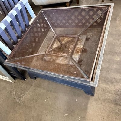 Sale Photo Thumbnail #301: Square Steel Lattice Fire Pit