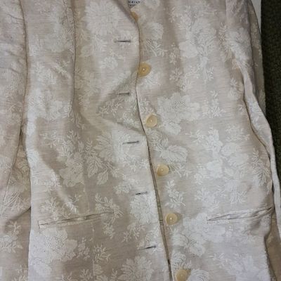 Sale Photo Thumbnail #323: A. Manoukian Floral Cream Blazer