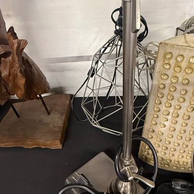 Sale Photo Thumbnail #328: Industrial Style Brushed Nickel Adjustable Task Lamp