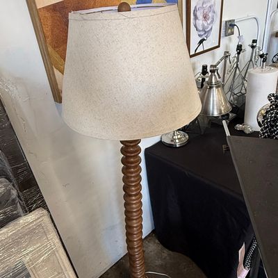 Sale Photo Thumbnail #344: Charles Dudouyt Style Turned Wood Floor Lamp