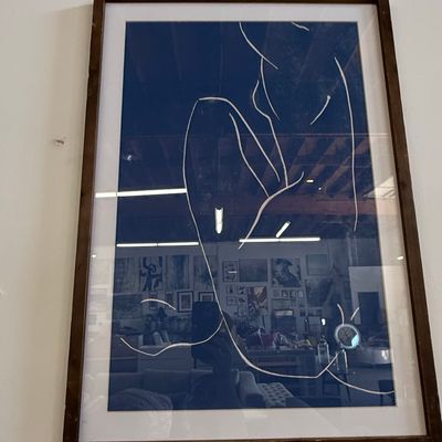 Sale Photo Thumbnail #356: Henri Matisse Inspired Blue Nude Line Art Print
