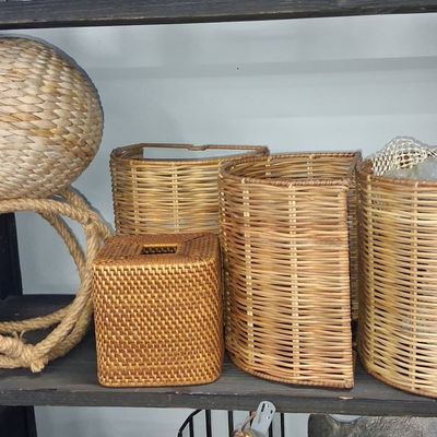 Sale Photo Thumbnail #359: Assorted Woven Rattan and Seagrass Decor Set with Rope Accent