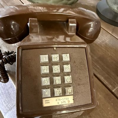 Sale Photo Thumbnail #369: Western Electric 2500 Series Touch-Tone Desk Telephone - Chocolate Brown