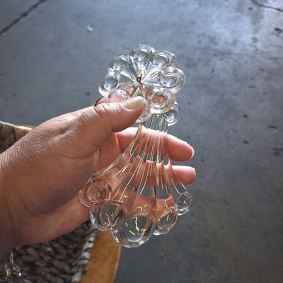 Sale Photo Thumbnail #398: Vintage Anchor Hocking Boopie Flower-Shaped Chandelier Pendant