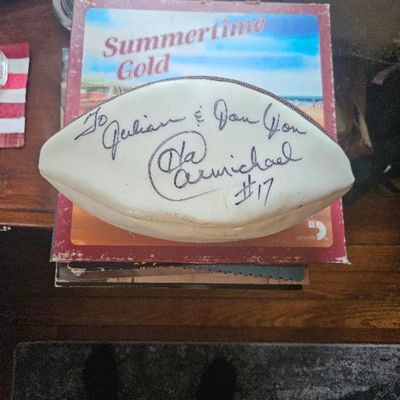 Signed football, Harold Carmichael #17