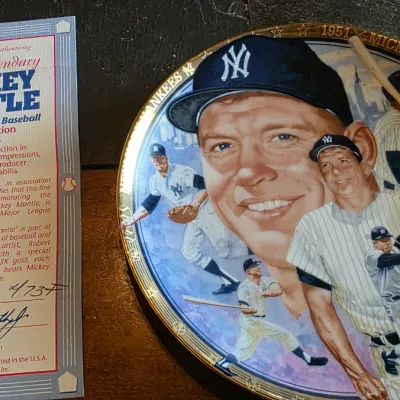 The Legendary Mickey Mantle Limited Edition Collector Plate