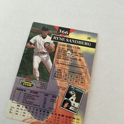 Ryne Sandberg Baseball Card HOFer