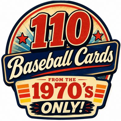 Over 110 Baseball Cards from the 1970’s Decade Only!