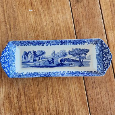 SPODE BLUE AND WHITE RECTANGULAR SERVING TRAY