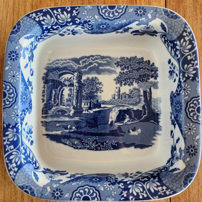SPODE BLUE ITALIAN SQUARE SERVING BOWL