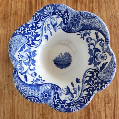 SPODE BLUE ITALIAN SCALLOPED BOWL