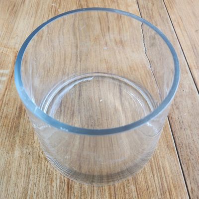 CLEAR CYLINDRICAL GLASS VASE OR HURRICANE