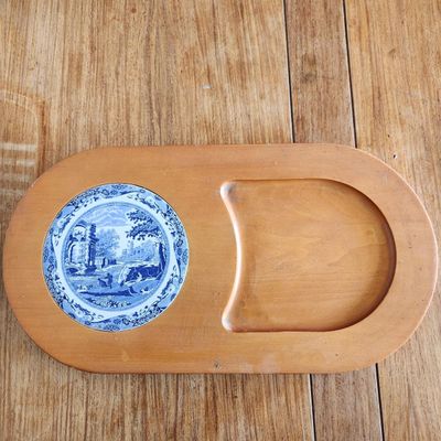 SPODE BLUE ITALIAN WOODEN CHEESE BOARD