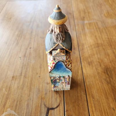 SET OF 3 FOLK ART WISE MEN FIGURINES