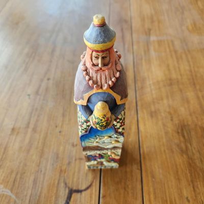 SET OF 3 FOLK ART WISE MEN FIGURINES