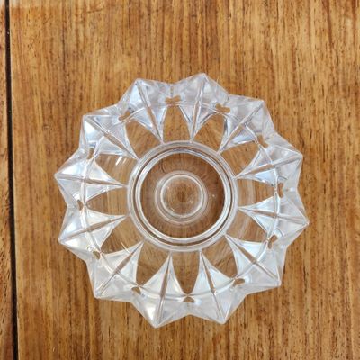 CLEAR PRESSED GLASS STARBURST DISH