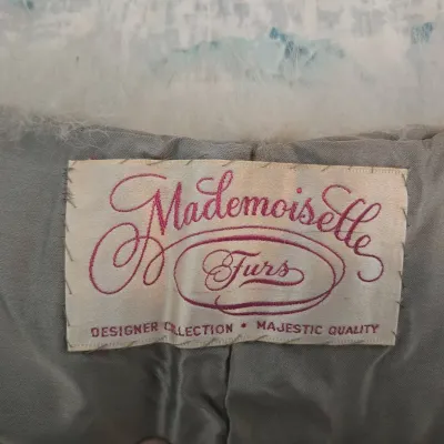 Sale Photo Thumbnail #40: Mademoiselle Furs Stole In Original Box
shall fur is believed to be silver fox, Complete original label and box.
No loss of fur, no stains on satin lining, no damage.
[CTBVen]