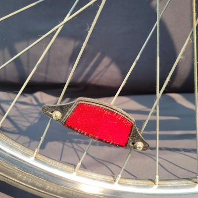 Sale Photo Thumbnail #86: Red Schwinn Speedster men's 3-speed with full fenders, chainguard, black Schwinn saddle and grips, rear reflector and kickstand. Complete, original-style vintage bicycle showing normal paint wear, chrome dulling, surface rust and aged tires. Good candidat