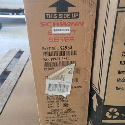 Sale Photo Thumbnail #318: Boxed Schwinn Grey Ghost 5-Speed Sting-Ray/Krate reproduction, model S2934. Factory carton is marked “GREY GHOST 5-SPD” with gray finish and 13-inch frame. Desirable 5-speed reproduction version, not an original 1971 Chicago-built Grey Ghost. Bicycle 