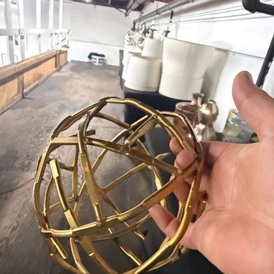 Sale Photo Thumbnail #38: Gold Metal Wire Decorative Orb
