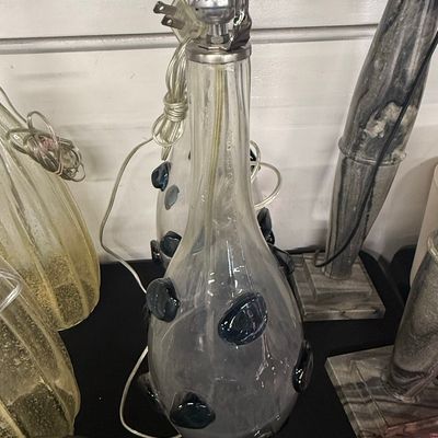 Sale Photo Thumbnail #53: Mid-Century Murano Style Applied Prunt Glass Table Lamp