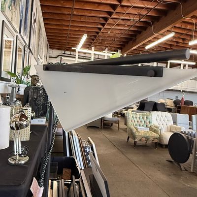 Sale Photo Thumbnail #99: Modern Industrial Adjustable Floor Lamp with Triangular Shade
