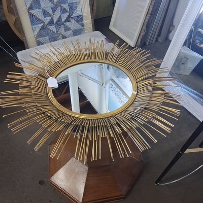 Sale Photo Thumbnail #104: Mid-Century Modern Style Sunburst Wall Mirror
