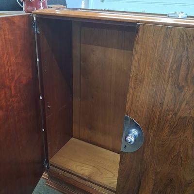Sale Photo Thumbnail #349: Mid-Century Modern Walnut Credenza with Chrome Hardware