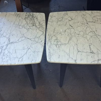 Sale Photo Thumbnail #382: Brucedale White Marble Top End Tables